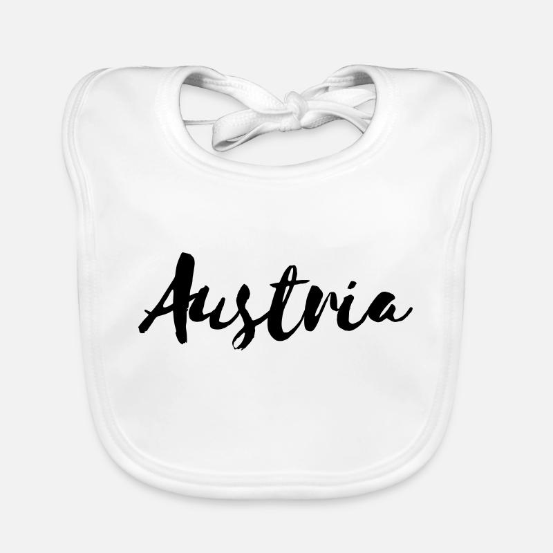 Austria Austria Typo Text Gift Organic Baby Bibs