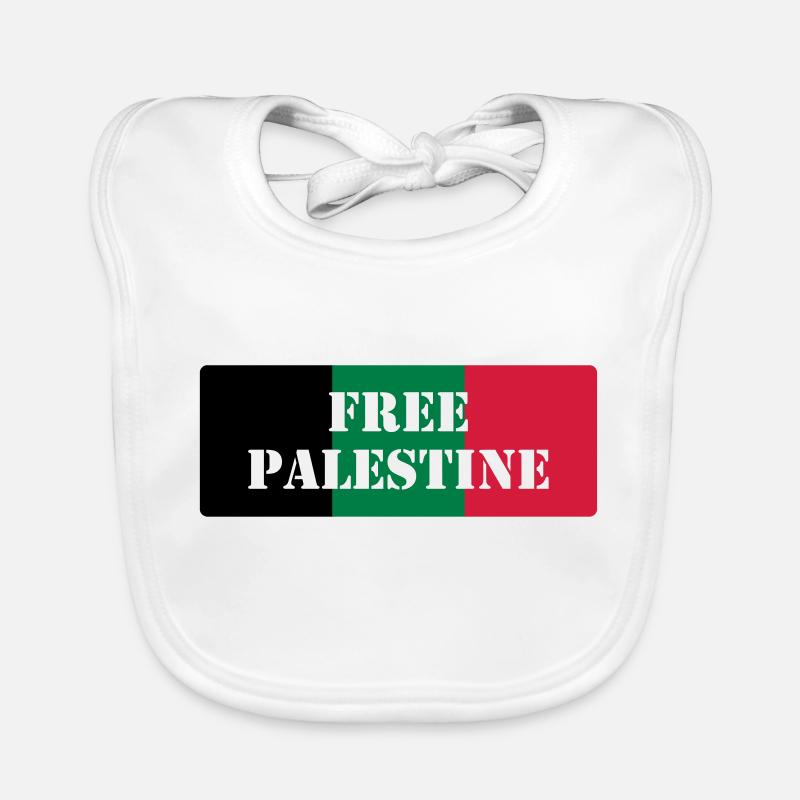 Free Palestine Bavoir bio Bébé