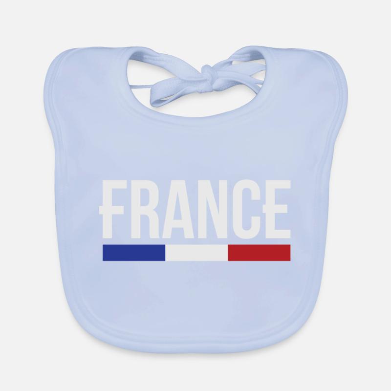 France drapeau bleu blanc rouge B Bavoir bio Bébé