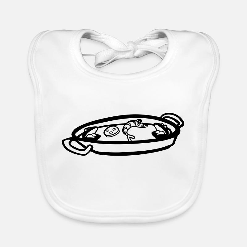 paella dish spanish culinary specialty spain Organic Baby Bibs
