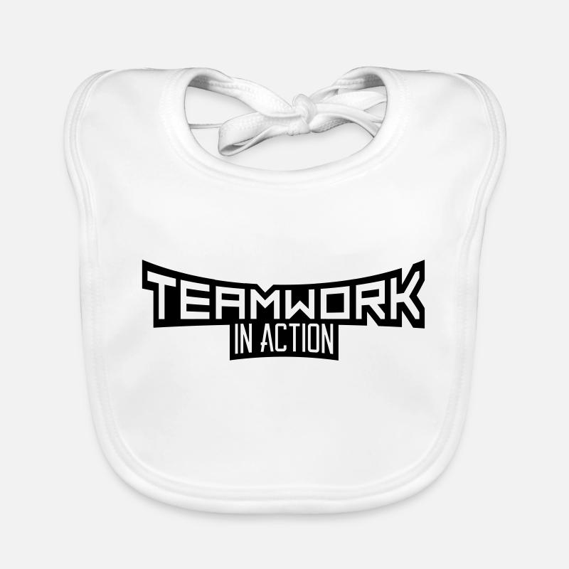 crew teamwork cool design in action logo team arbe Baby Bio-Lätzchen