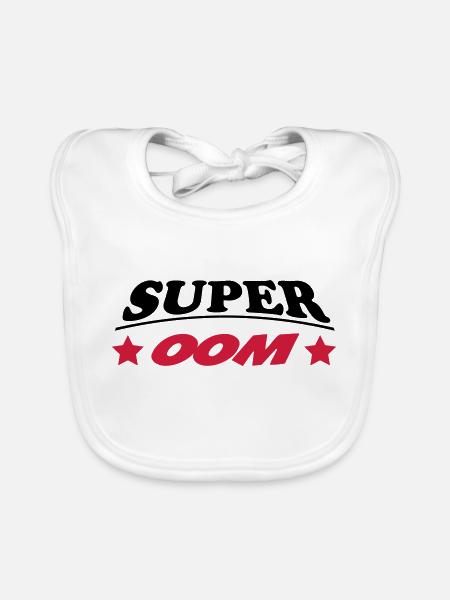 Super oom - Baby Bio-Lätzchen - Weiß - Vorne