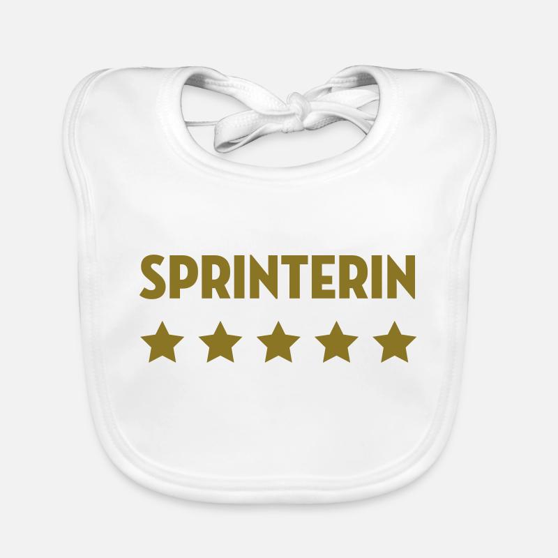 Leichtathletik / Sprint / Sprinter / Sprinterin Baby Bio-Lätzchen