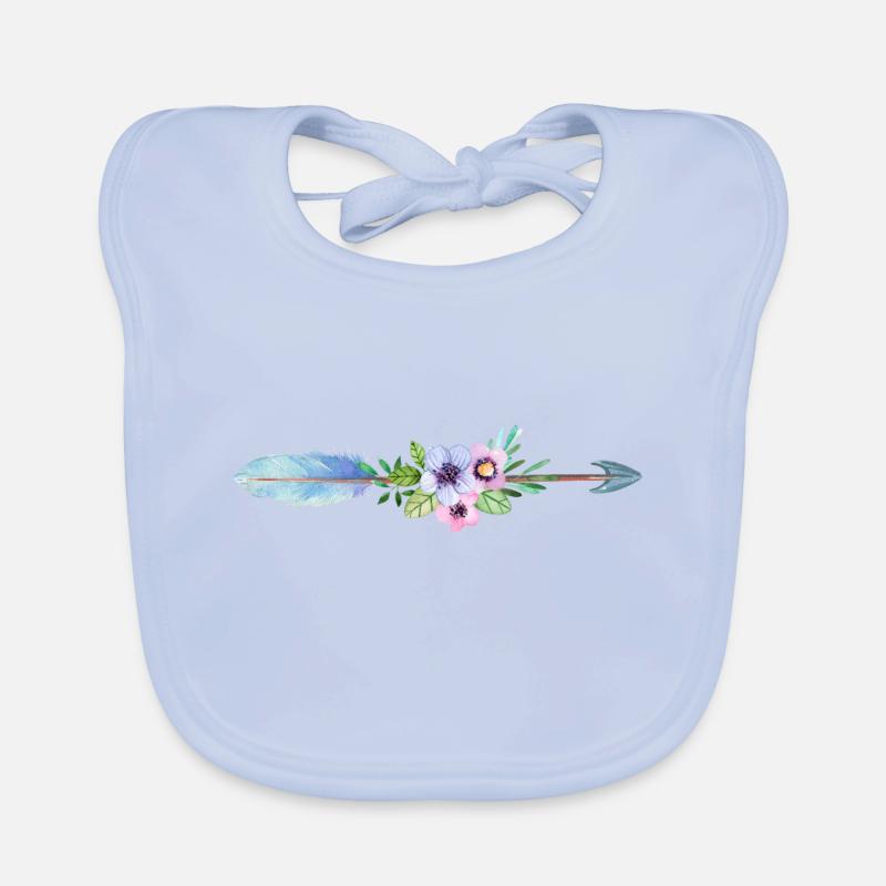 Flèche de fleurs de printemps Bavoir bio Bébé