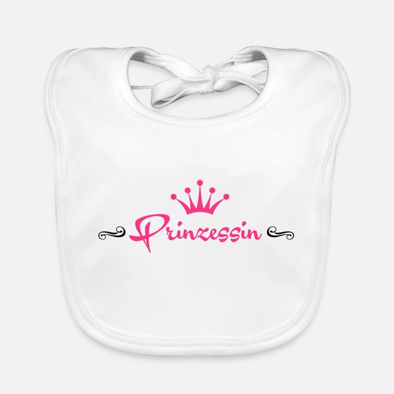 Prinzessin mit Krone Baby Bio-Lätzchen