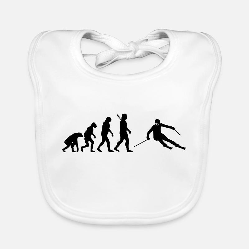 Evolution Alpine Ski - Baby Bio-Lätzchen - Weiß