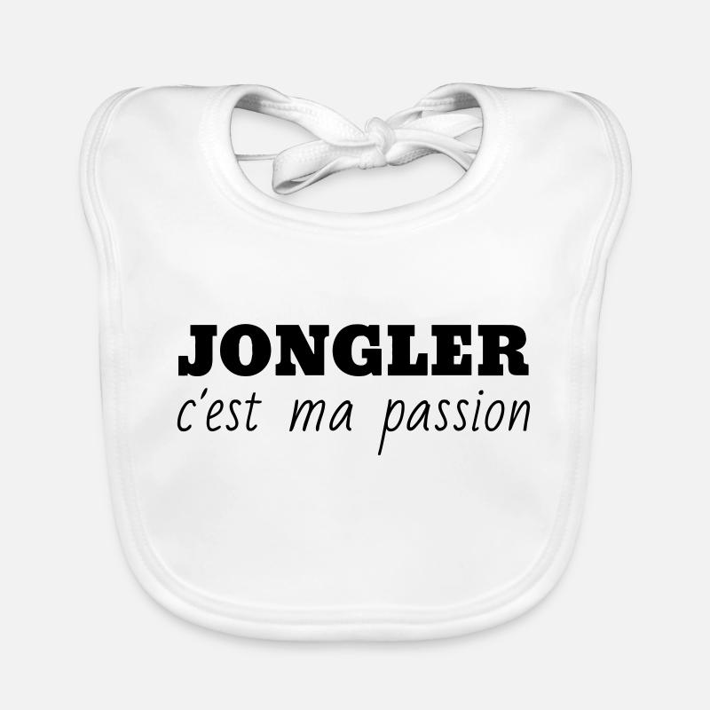 Jongleur / Jonglieren / Jongleurin / Zirkus Baby Bio-Lätzchen