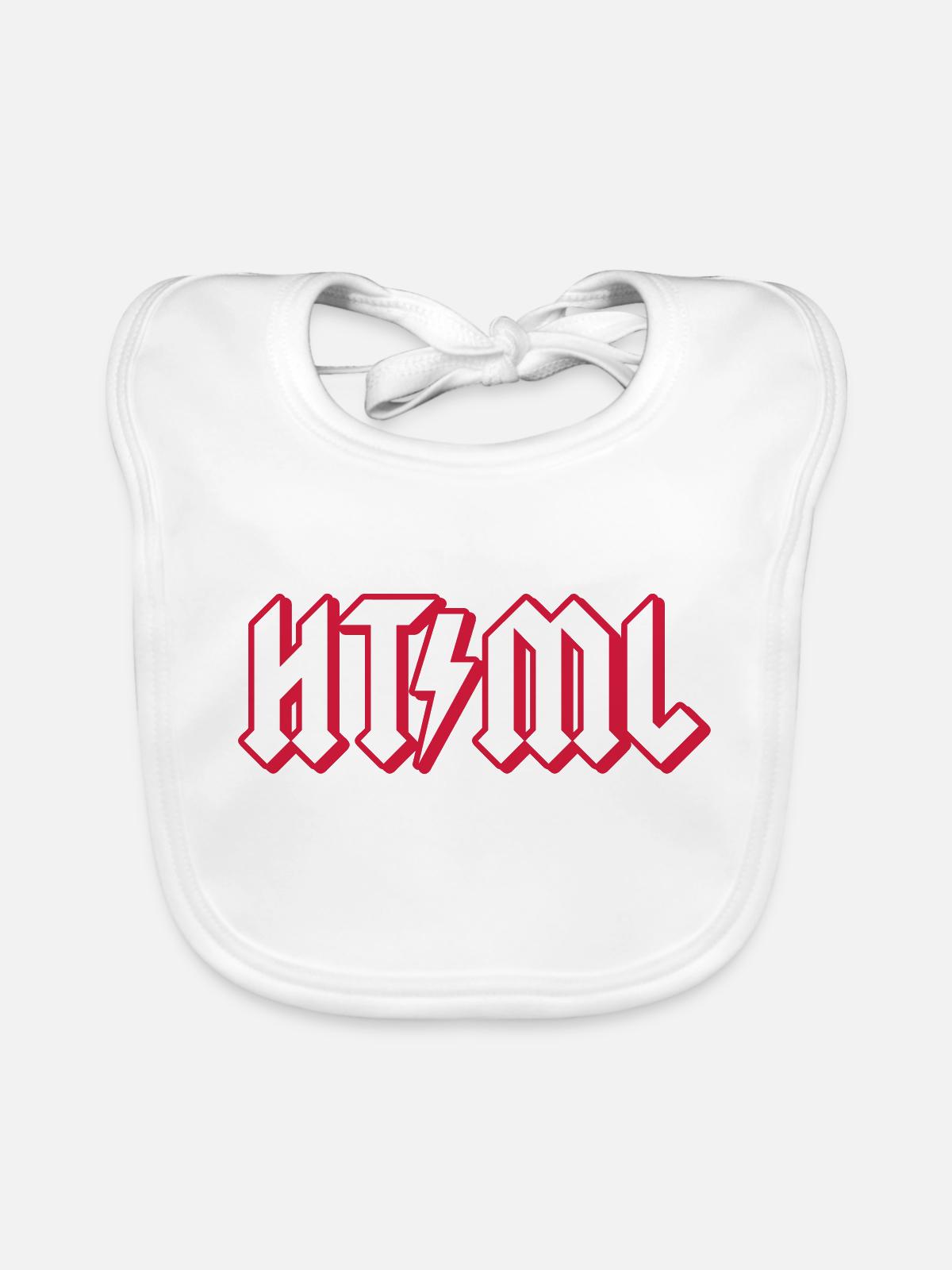 HTML - Baby Bio-Lätzchen - Weiß - Vorne