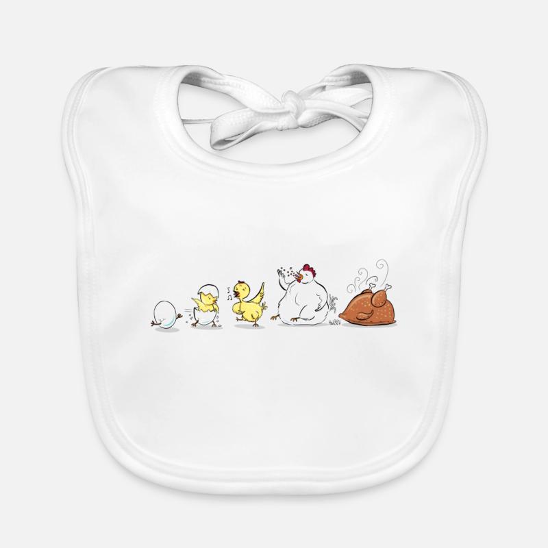 Evolution Of Chicken Organic Baby Bibs