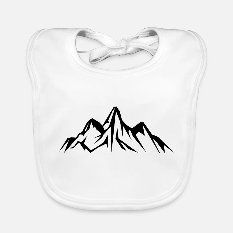 mountain design - Baby Bio-Lätzchen - Weiß