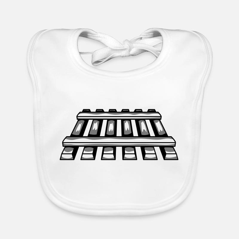 Rails track route Organic Baby Bibs