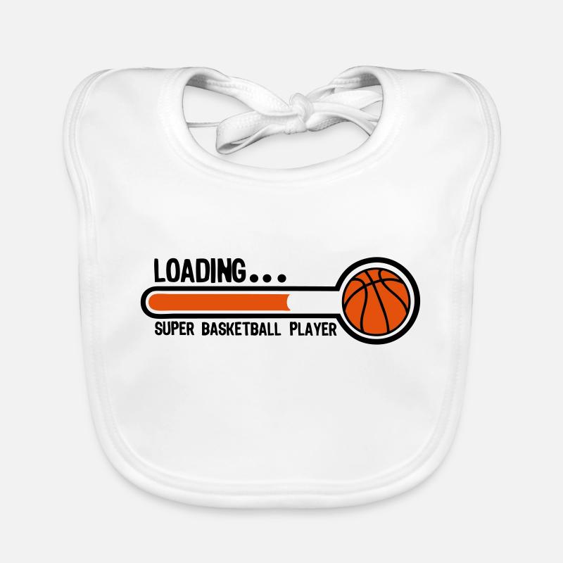 basketball loading super player - Bavoir bio Bébé - blanc