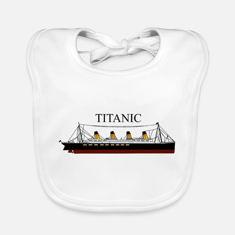 Titanic in Farbe Baby Bio-Lätzchen