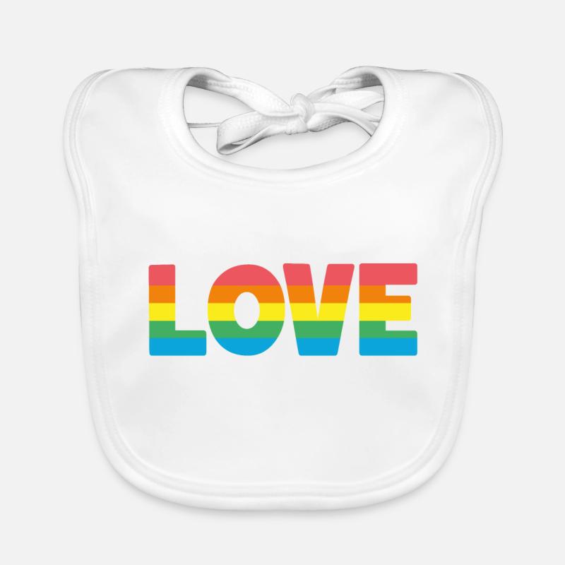 Love rainbow Organic Baby Bibs