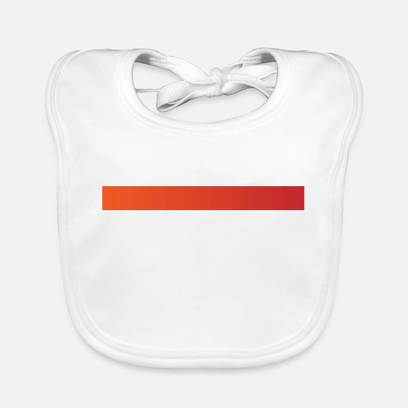 Orange gradient bar stripes Organic Baby Bibs