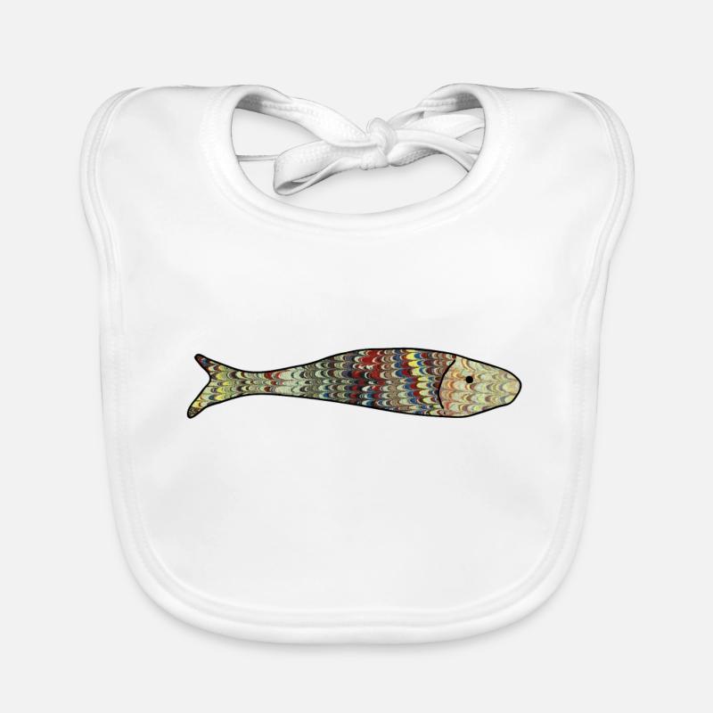 Fish - fish - Jesus Christ Organic Baby Bibs