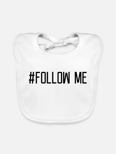 Gespiegelt Follow Me - Baby Bio-Lätzchen - Weiß - Vorne