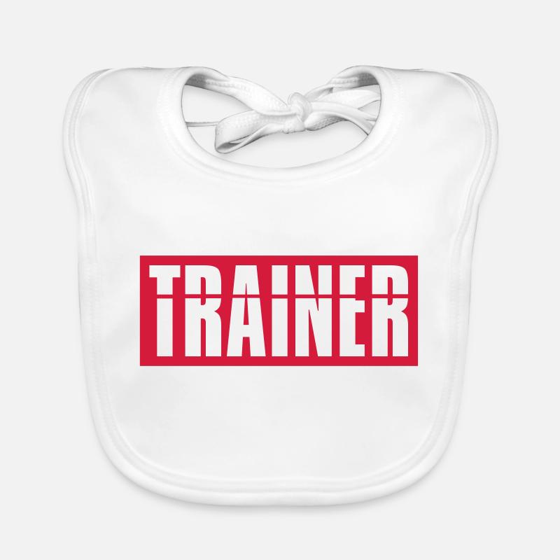 Trainer logo red Organic Baby Bibs
