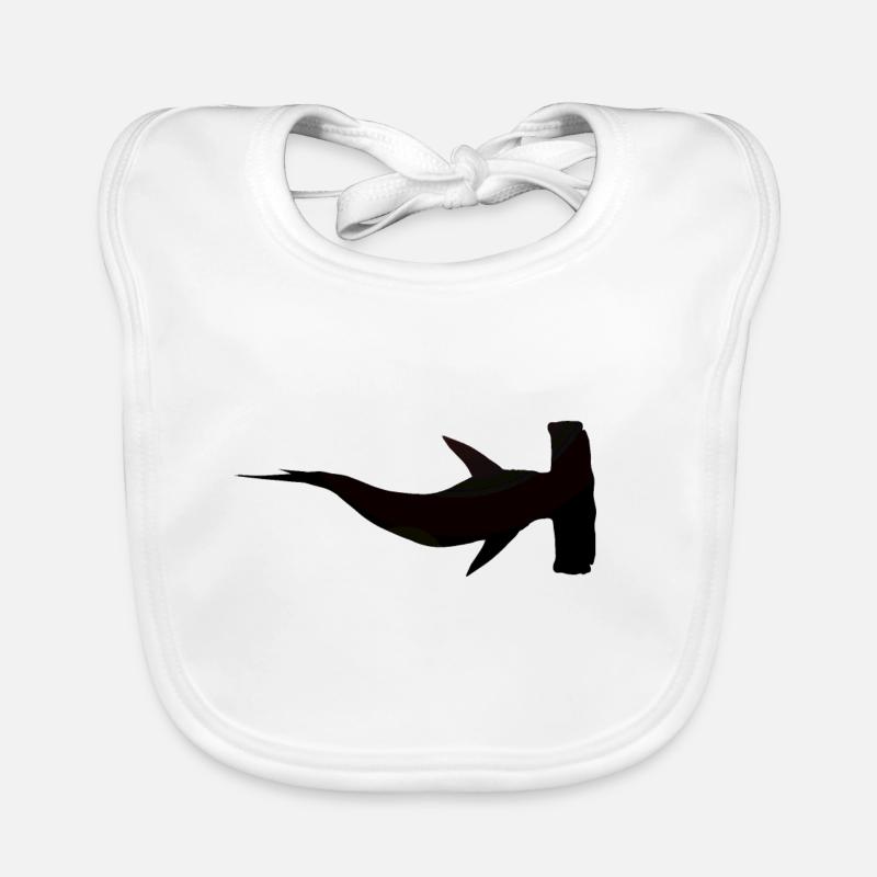 Silhouette avec un grand requin marteau Bavoir bio Bébé