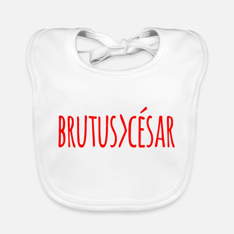 Brutus> Caesar Brutus überlegen gegenüber Caesar (rot) Baby Bio-Lätzchen