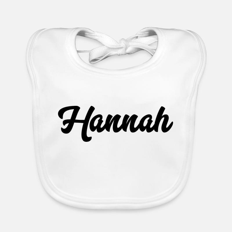 Hannah benutzerdefinierte Text Geburtstagsname Baby Bio-Lätzchen