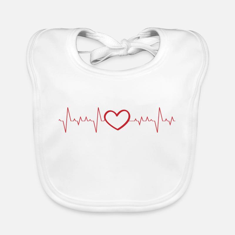 Cardiogram Pulse Organic Baby Bibs