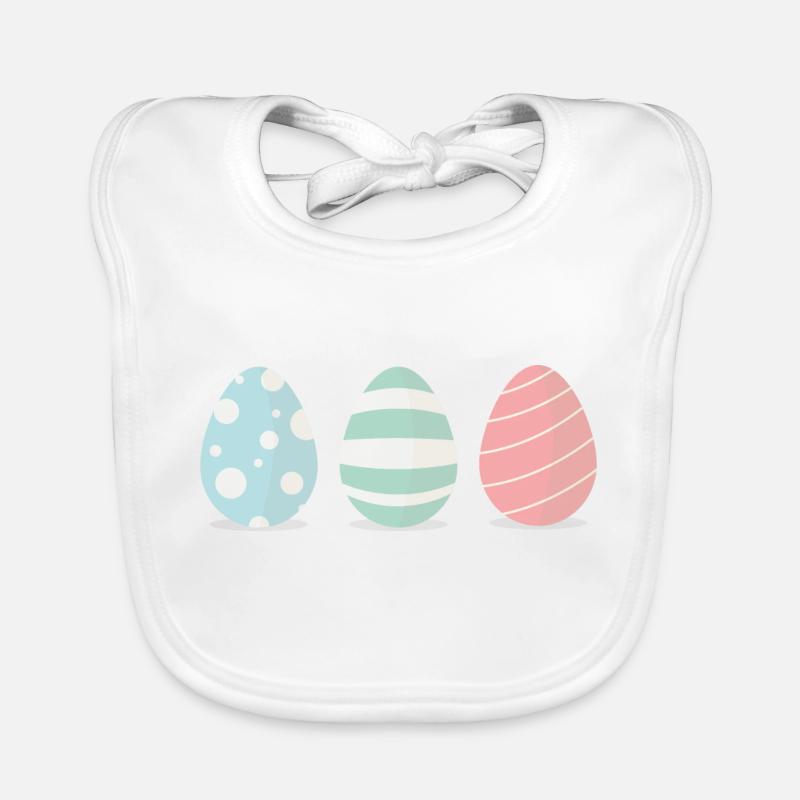 Trois œufs de Pâques Bavoir bio Bébé