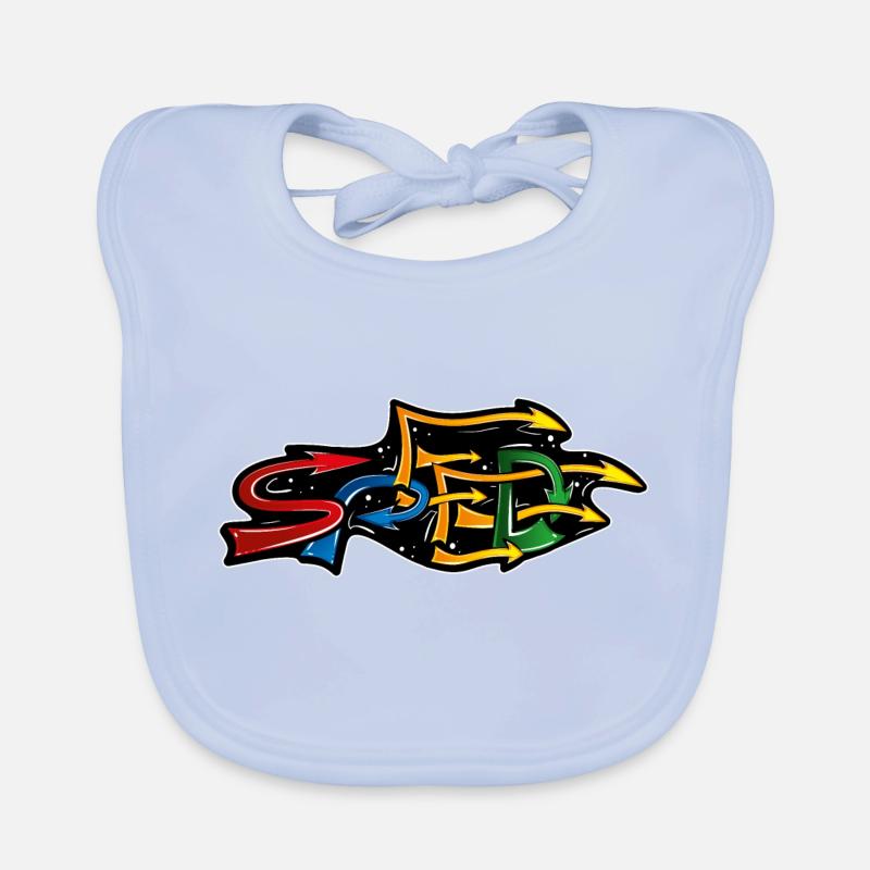 GRAFFITI SPEED Organic Baby Bibs