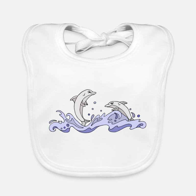 Dolphins Organic Baby Bibs