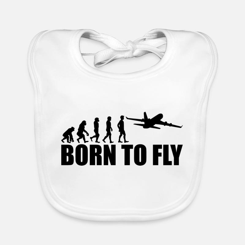 Born to fly Geschenk Pilot Flugzeug Copilot Baby Bio-Lätzchen