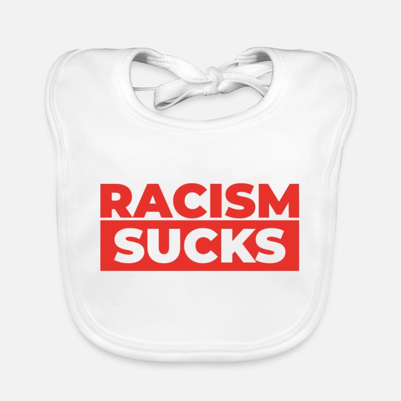 Racism sucks gift tolerance human rights Organic Baby Bibs