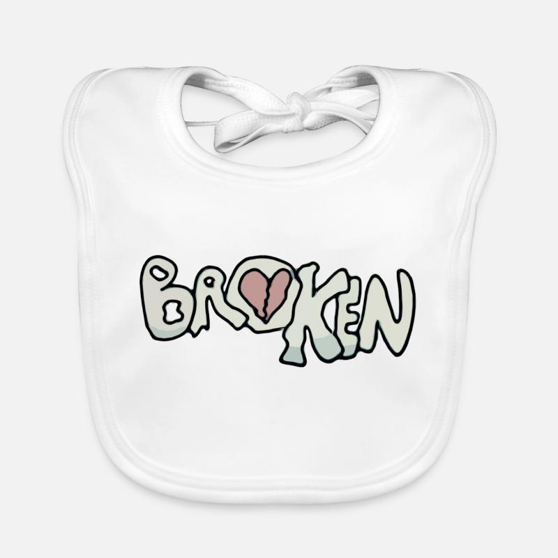 Broken Heart Organic Baby Bibs