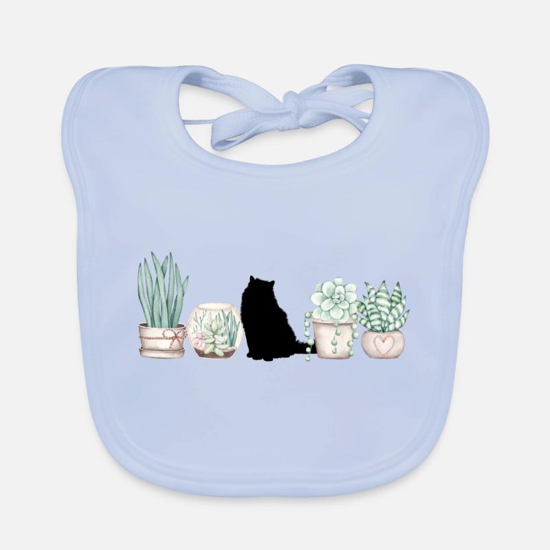 Chat et chatons De Fleuri Cactus Bavoir bio Bébé