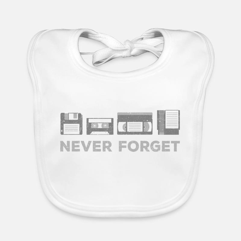 Never Forget Retro Funny Nostalgie Baby Bio-Lätzchen