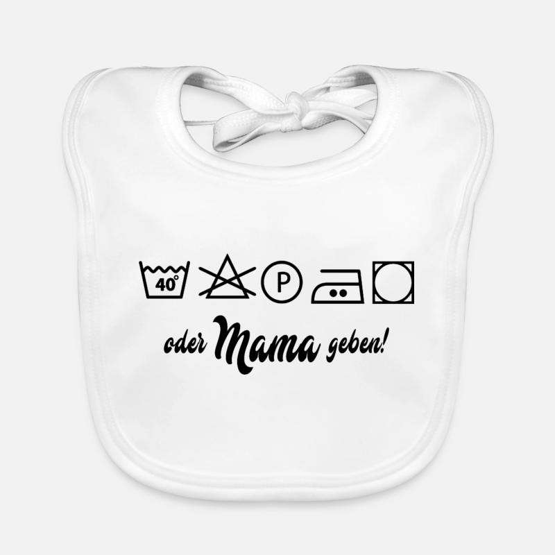 Wäsche waschen oder Mama geben Baby Bio-Lätzchen