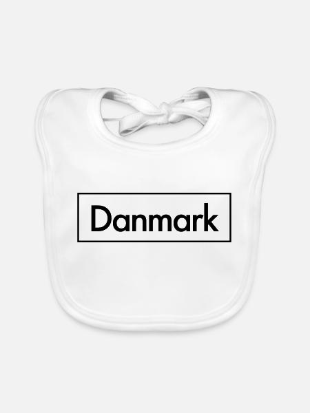 Danemark Modern Cadeau - Bavoir bio Bébé - blanc - Devant