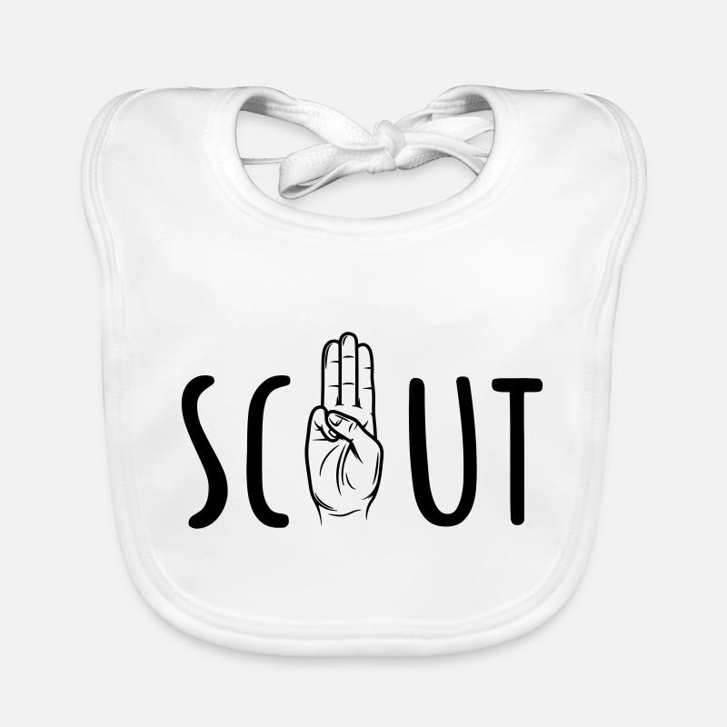 Scout / Scoutisme - Bavoir bio Bébé - blanc