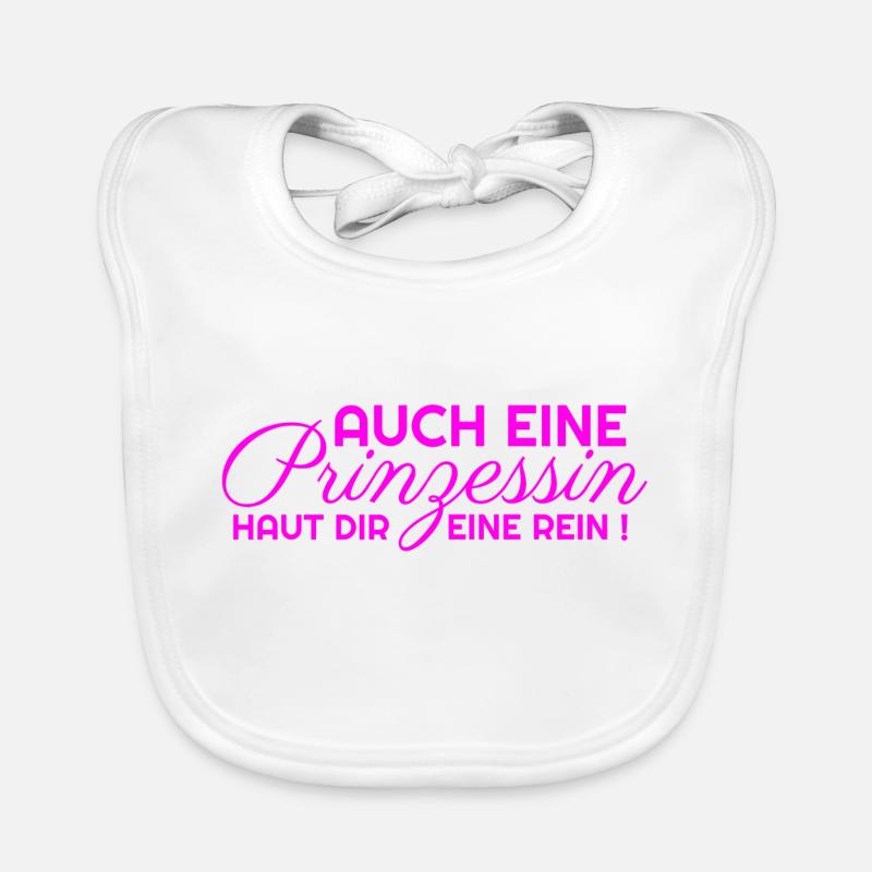 AUCH EINE Prinzessin HAUT DIR EINE REIN in rosa Baby Bio-Lätzchen