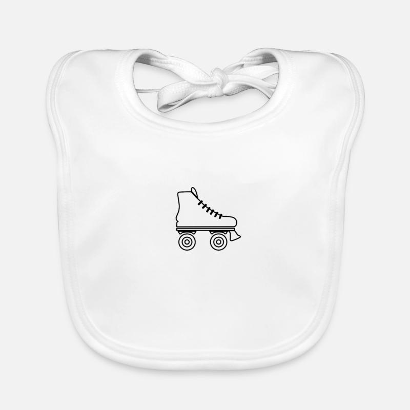Roller Skates funny smile - Roller Skating Baby Bio-Lätzchen