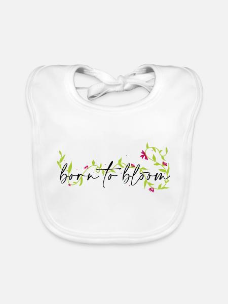 Born to bloom - Baby Bio-Lätzchen - Weiß - Vorne