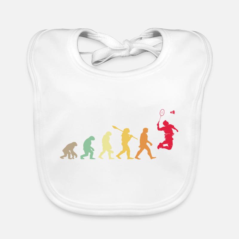 Evolution Badminton Geschenk für Badmintonspieler Baby Bio-Lätzchen