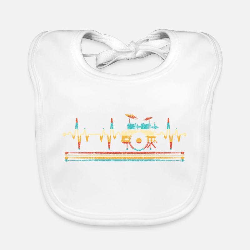 Evolution zum Drummer, ich mag Noten und Musik Baby Bio-Lätzchen