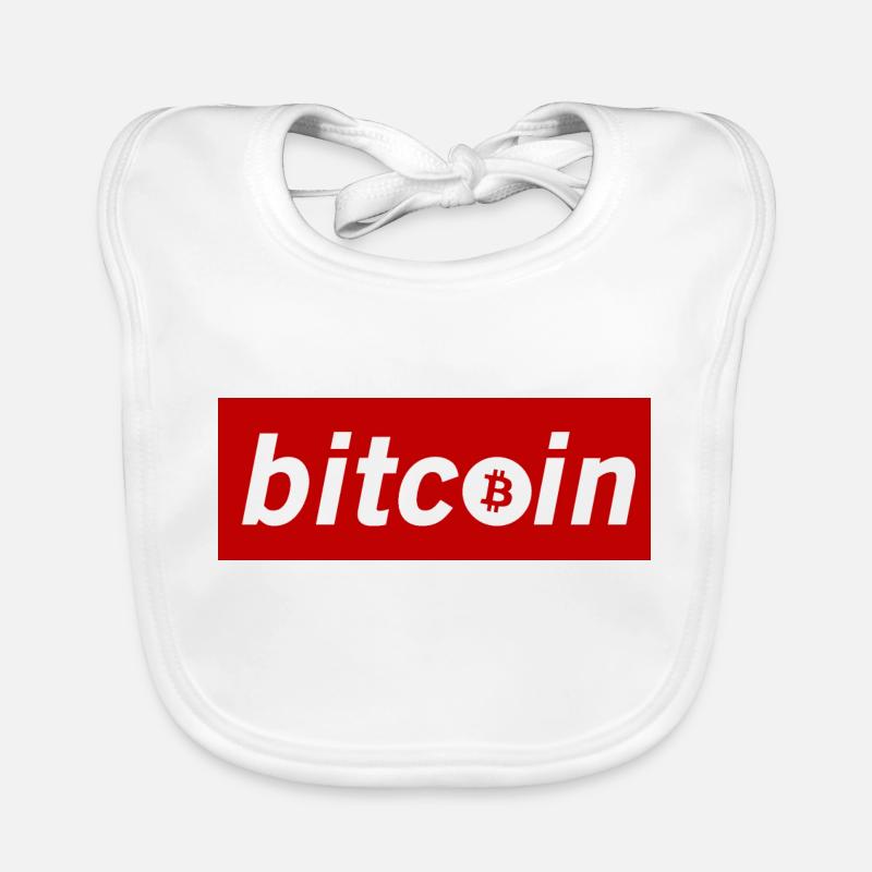 bitcoin - Bitcoin Logo Red Organic Baby Bibs