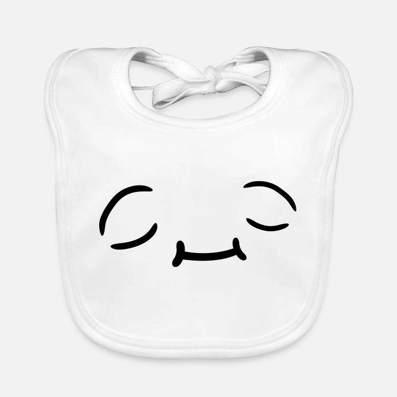 Entspanntes Gesicht Design Baby Bio-Lätzchen