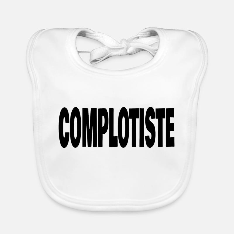 complotiste - Bavoir bio Bébé - blanc