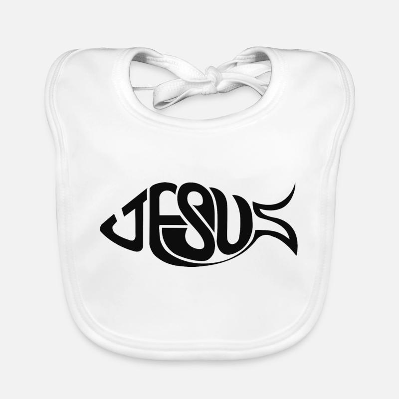 Jesus Fish Organic Baby Bibs