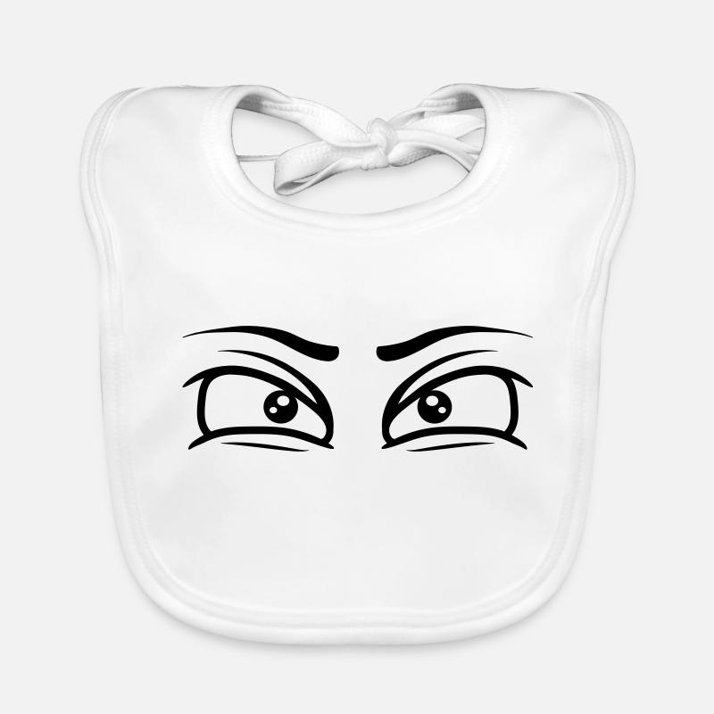 Eyes concentrated gaze Organic Baby Bibs