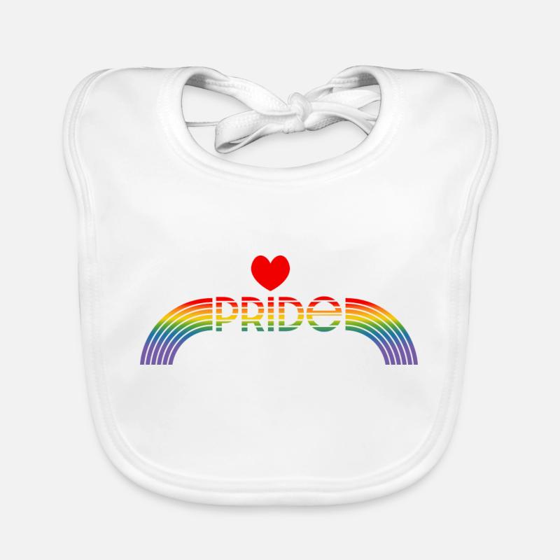 Regenbogen pride rainbow herz Baby Bio-Lätzchen