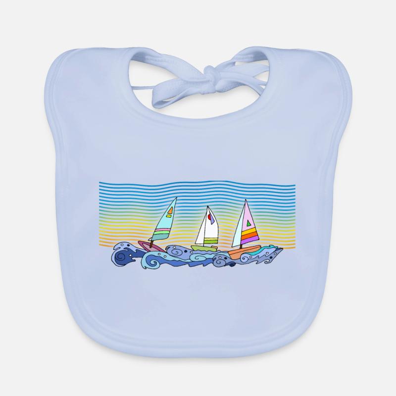 Segelboote Baby Bio-Lätzchen