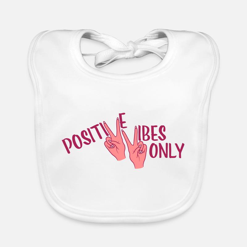 Optimism Positive Vibes Only Organic Baby Bibs